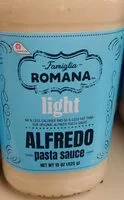 Mängden socker i Romana light alfredo pasta sauce