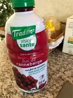 Mängden socker i Tradition health Vision Cranberry Juice
