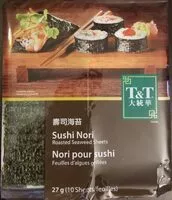Mängden socker i Sushi Nori Roasted Seaweed Sheet