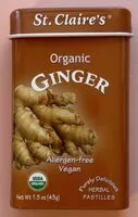 Mängden socker i Organic Ginger Pastilles