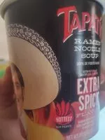 Mängden socker i Tapatio ramen noodle soup