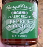 Mängden socker i Organic classic recipe Pepper and onion relish