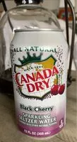 Mängden socker i Canada Dry Black Cherry seltzer water