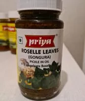 Mängden socker i Roselle Leaves Pickles (Gongura)