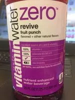 Mängden socker i Glaceau, vitaminwater zero, water beverage, fruit punch, fruit punch