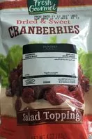 Mängden socker i Dried & sweet cranberries