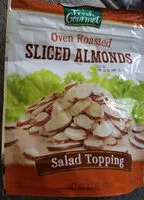 Mängden socker i Fresh gourmet, oven roasted sliced almonds