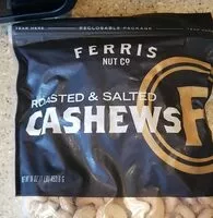 Mängden socker i Ferris roasted salted cashews