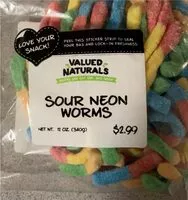Mängden socker i Sour Neon Worms