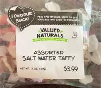 Mängden socker i Salt water taffy