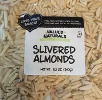 Mängden socker i Slivered Almonds