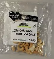 Mängden socker i Cashews with sea salt