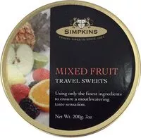 Mängden socker i Mixed fruit travel sweets