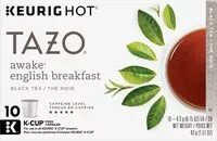 Mängden socker i Awake english breakfast black tea k-cup pods