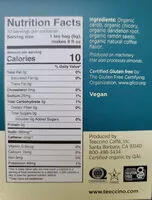 Mängden socker i Teeccino, herbal coffee dandelion dark roasted