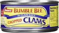 Mängden socker i Chopped clams juice