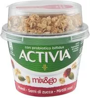 Mängden socker i Activia Mix&go Muesli - Semi di zucca e Mirtilli rossi