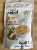 Mängden socker i Sunfood - Maca Powder, 4oz, Organic, Raw