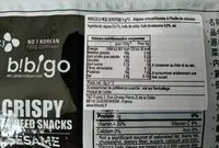 Mängden socker i Crispy seaweed snacks