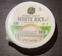 Mängden socker i Cooked sticky white rice