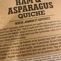 Mängden socker i Quiche ham asparagus