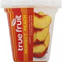 Mängden socker i Yellow cling peach chunks in extra light syrup