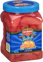 Mängden socker i Grapefruit Segments In Slightly Sweetened Water