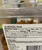 Mängden socker i Raw almonds