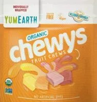 Mängden socker i Organic fruit chews