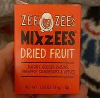 Mängden socker i Zeezees dried fruit