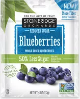 Mängden socker i Stoneridge orchards whole dried blueberries