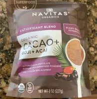Mängden socker i Organics organic cacao + goji + acai antioxidant
