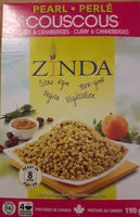 Mängden socker i couscous perlé curry et caneberge