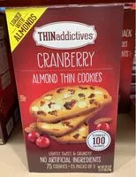 Mängden socker i Cranberry almond thin cookies