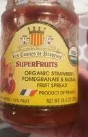 Mängden socker i Organic Strawberry Pomegranate & Baobab fruit Spread