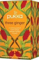 Mängden socker i Three ginger tea bags