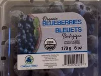 Mängden socker i Organic blueberries