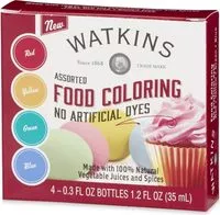 Mängden socker i Assorted food coloring