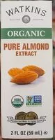 Mängden socker i Organic Pure Almond Extract