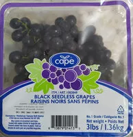 Mängden socker i Black seedless grapes