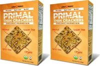 Mängden socker i Organic Parmesan Primal Thin Crackers