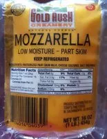 Mängden socker i Mozzarella - Low Moisture - Part skim