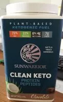 Mängden socker i Sunwarrior clean keto protein peptides