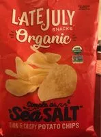 Mängden socker i Late July Snacks Sea Salt thin & crispy potato chips