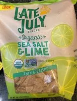 Mängden socker i Organic sea salt and lime tortilla chips