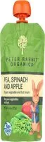 Mängden socker i Peter rabbit organics pea spinach and apple puree