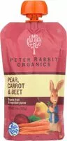 Mängden socker i Peter rabbit organics beet carrot and pear ounce pouches