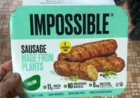 Mängden socker i Impossible sausage
