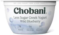 Mängden socker i Wild blueberry less sugar low-fat greek yogurt, wild blueberry