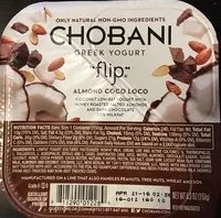 Mängden socker i Flip almond coco loco greek yogurt